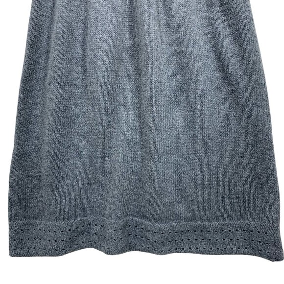 knit sleeveless v-neck grey knit dress sweater Zara knit size large - Picture 4 of 16